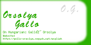 orsolya gallo business card